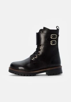 Sortie ⭐ Friboo Vendre-Réclame LEATHER BOOTIES - Bottines à lacets bottes et bottines rond kids ⭐